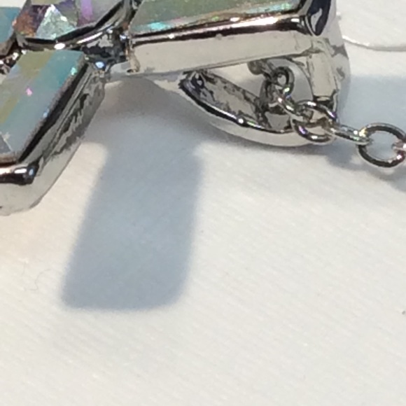 Silver Plated Swarovski Crystal Cross Pendant - Picture 14 of 16